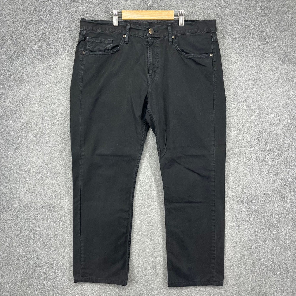 J Brand KANE Slim Straight Leg Pants Mens 36 Black Made in USA 5-Pocket Trousers
